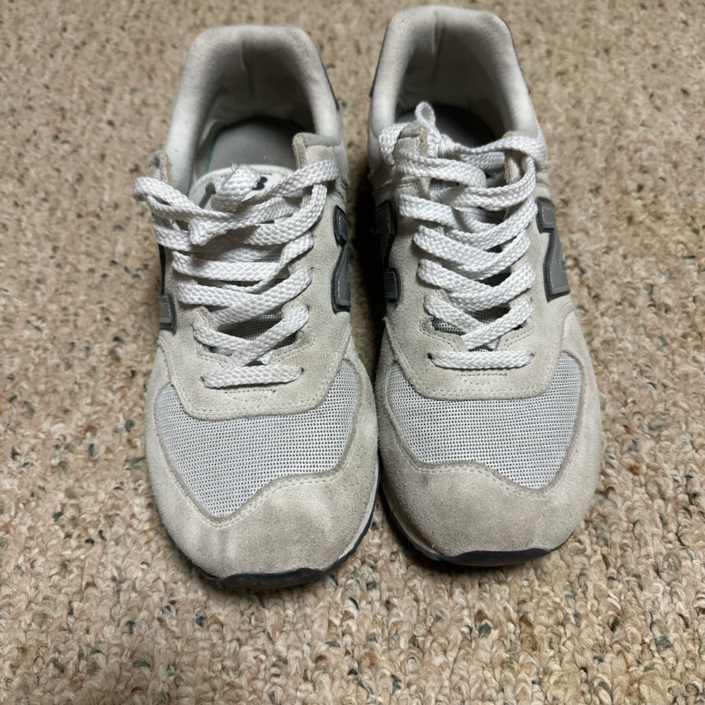 New Balance White and Gray Sneakers